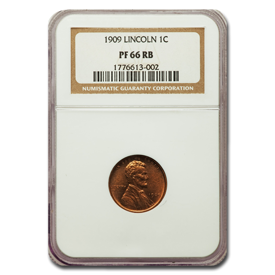 1909 Lincoln Cent PF-66 NGC (Red/Brown) 1909 Lincoln Cent PF-66 NGC (Red/Brown)